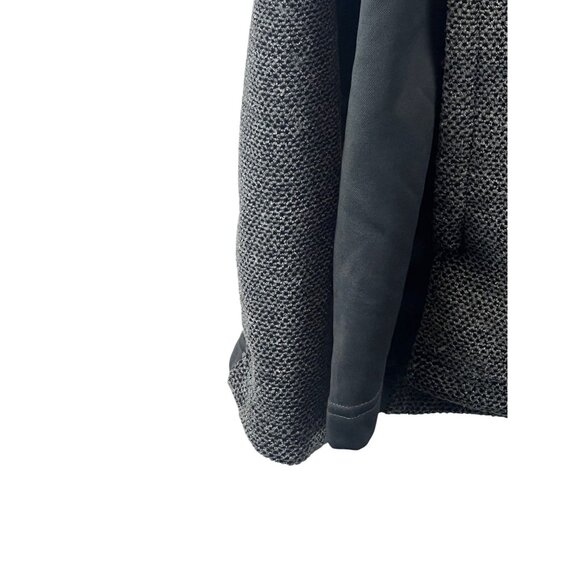 Spyder Mens Hooded Half-Zip Sweater XL Fleece-Lined Gray Black Outdoor Streetwea - Picture 8 of 12